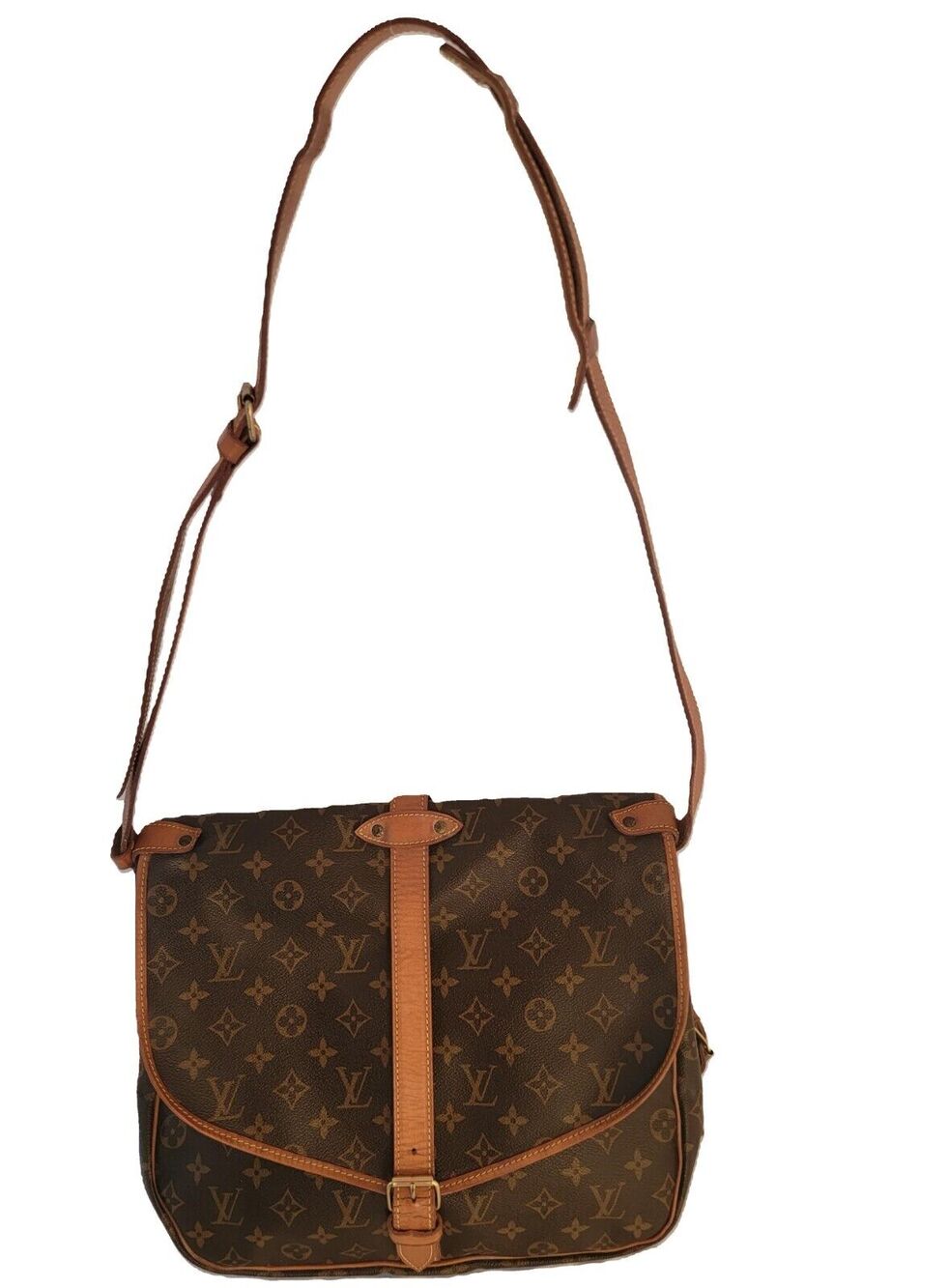Louis Vuitton Saumur Shoulder Bag 30 Brown Monogram Canvas AR0915
